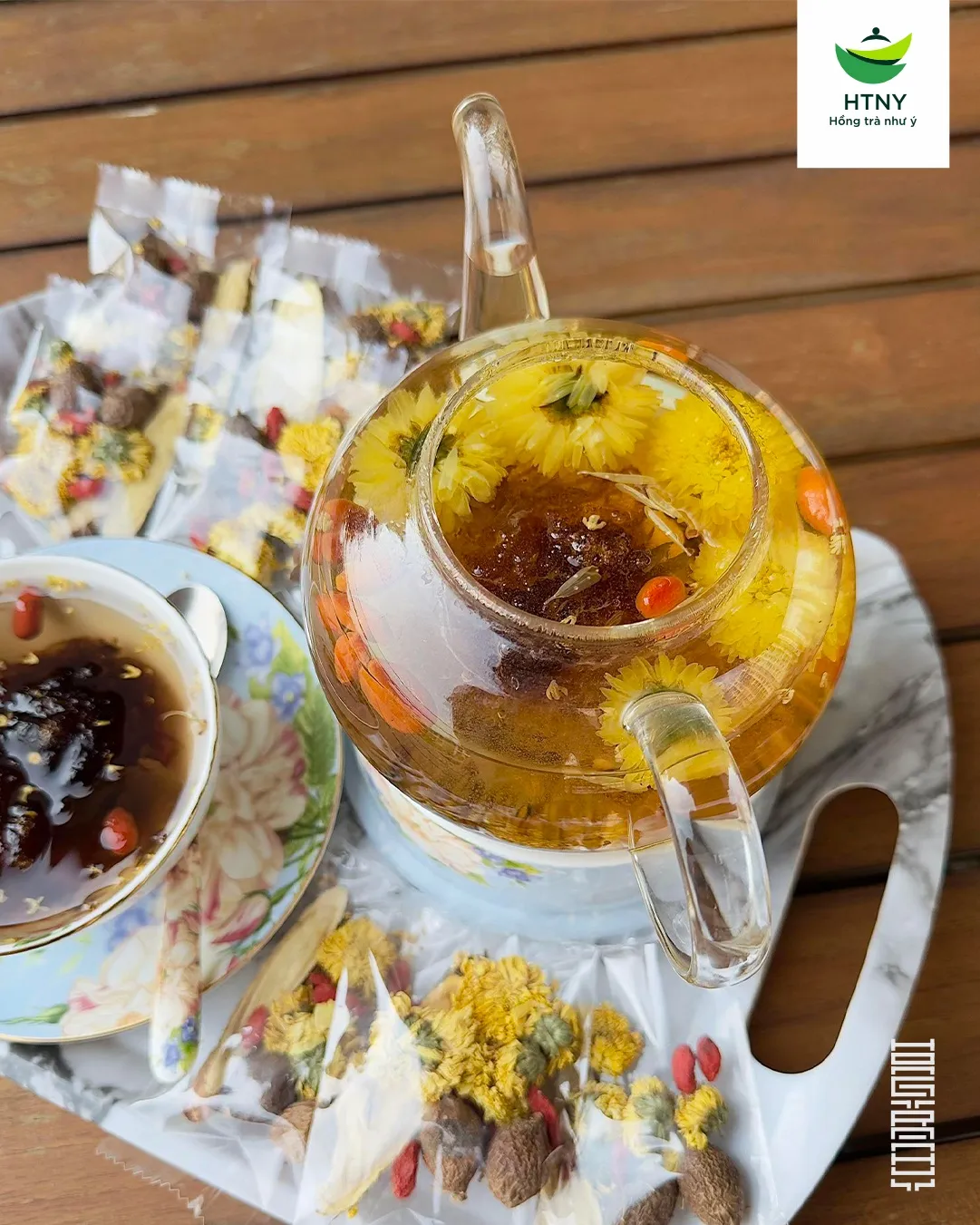 Bộ Ấm Pha Trà Hoa Cúc