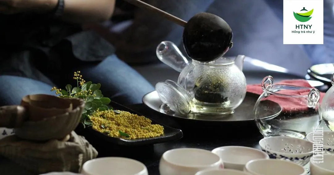 hoa ngâu ướp trà